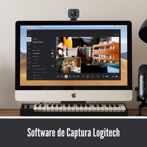 Cámara web Logitech StreamCam Plus FHD 1080p, conexión USB Tipo-C, micrófono integrado, enfoque automático, cable 1.5 m, negro