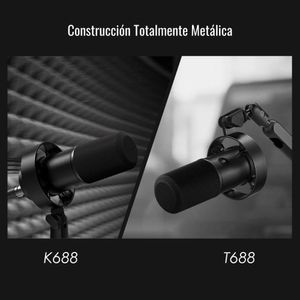 Micrófono Fifine T688 dinámico, cardioide, alámbrico, conexión XRL a USB, 70Hz-15kHz, negro