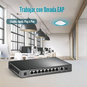 Switch TP-Link TL-SG1210P de 10 Puertos Gigabit (8 Puertos PoE+)