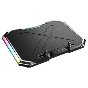 Cooler para Laptop Nuoxi Q8 Gamer, 6 ventiladores con Luz RGB - Negro