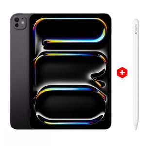 iPad Pro 11" Wi-Fi, 256GB, 8GB RAM, cámara principal 12MP, frontal 12MP, Chip M4, space black + Apple Pencil Pro