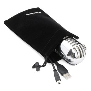 Micrófono Samson K669 Meteor Mic de condensador, cardioide, alámbrico, conexión USB, 20Hz-20kHz, plateado