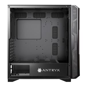 Gabinete Antryx FX Cruiser Black, incluye 3 ventiladores ARGB, panel lateral de vidrio templado, malla frontal, sin fuente