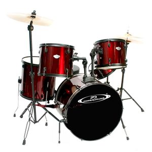 Batería para niño Powerdrums PD-03, 5 piezas, rojo oscuro