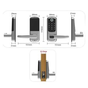 Cerradura Digital Inteligente Tech Care 5 modos conexión Alexa , Plata