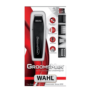 Wahl Grooms Man, cortadora barba, 3 cabezales intercambiables, ergonómica, precisión, negra