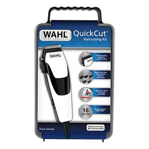 Cortadora de cabello Wahl 09314-2418, 10 peines guía, acero inoxidable, negro
