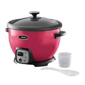 Olla arrocera Oster CKSTRC8029M-053, 700 w, 1.8 litros, tapa de vidrio, guinda