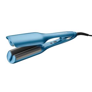 Rizador de cabello BaByliss Pro Iónico placas Nano Titanium, 5 ajustes de calor, azul