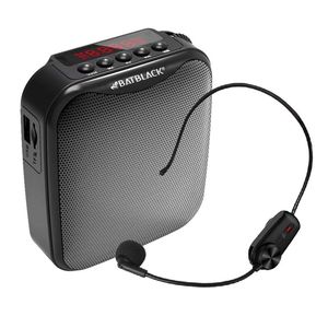 Reacondicionado: Micrófono vincha + amplificador de voz portátil 10W, bluetooth, micro SD, USB