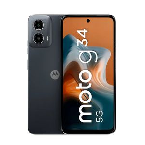 Celular Motorola G34 5G 256GB, 8GB ram, cámara principal 50MP + 2MP, frontal 16MP, 6.5", negro
