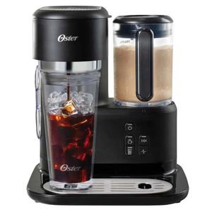 Cafetera frappé con licuadora Oster BVSTDC03B 900W, capacidad 2 tazas, negro