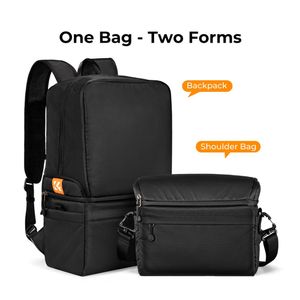 Mochila K&F Concept KF13.129, Convertible en Maletín, negro