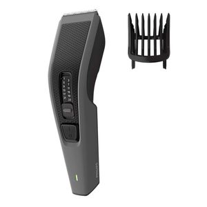 Cortadora de cabello Philips HC3520_15 cuchillas de acero inoxidable, 75 minutos de uso inalámbrico, ergonómico, gris