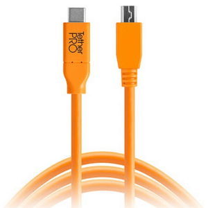 Cable Tether Tools USB 2.0 Tipo C a USB Micro-B con 5 Pines (4,6 metros)