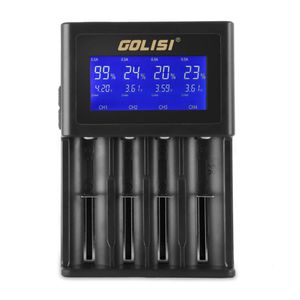 Cargador de baterías/pilas, Golisi, x 4 baterías, negro