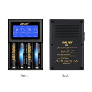 Cargador de baterías/pilas, Golisi, x 4 baterías, negro