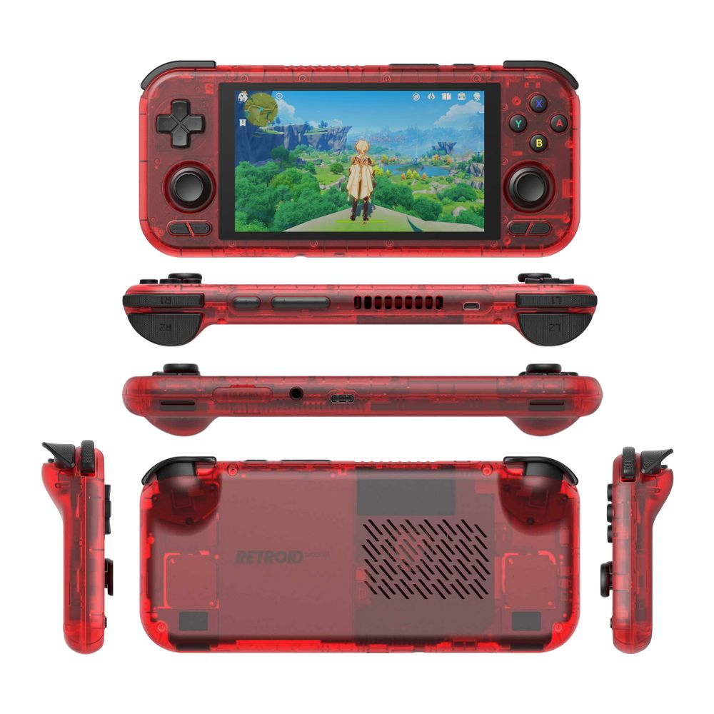 Consola portátil Retroid Pocket 4 Pro rojo transparente - Coolbox
