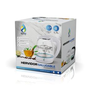 Hervidor eléctrico Waterpro 1300W, base desmontable, negro