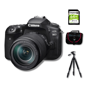 Cámara Canon EOS 90D DSLR + Lente EF-S 18-135 MM IS USM + Kit Deluxe