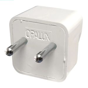 Adaptador, opalux, unid enchufe redondo pack x16 und, blanco