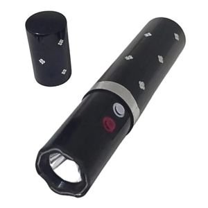 Mini linterna electroshock, genérico, recargable tipo lapiz labial, negro