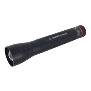Linterna de aluminio, Truper, LED Cree 850 lm con 3 pilas D, negro