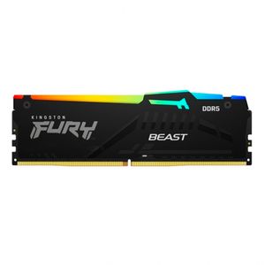 Memoria Ram Kingston Fury Beast RGB 16GB (16GBx1), DDR5, 5200MHZ, XMP3.0
