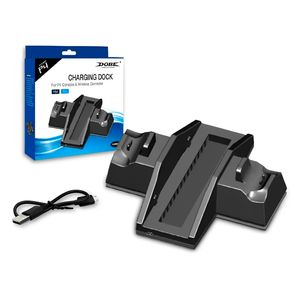 Cargador de mandos PS4 con base enfriador de consola TP4-805B, ABS, negro