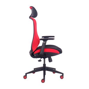 Silla gamer ergonómica Evox K2 carga máx 150kg, soporte lumbar ajustable, inclinación 120°, rojo