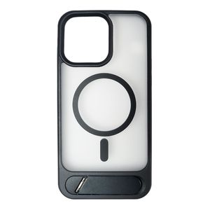 Case para iPhone 13/14/15, con Magsafe para carga inalámbrica con soporte inferior, negro