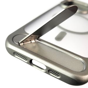 Case para iPhone 13/14/15, con Magsafe para carga inalámbrica con soporte inferior, negro