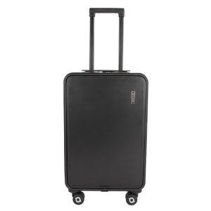 Maleta de cabina Around Belgrado, capacidad 35 litros, 4 ruedas dobles 360°, puerto USB, aluminio, negro