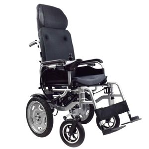 Silla de ruedas eléctrica First Care Premium Comfort 500W, autonomía 30km, carga máx. 120 kg, Joystick 360°, negro