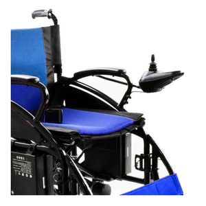 Silla de ruedas eléctrica First Care Premium 400W, autonomía 30km, carga máx. 120kg, azul