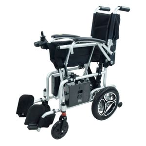 Silla de ruedas eléctrica First Care Light Travel Plus 300W, autonomía 20km, carga máx. 100kg, Joystick 360°, negro