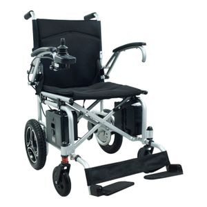 Silla de ruedas eléctrica First Care Light Travel Plus 300W, autonomía 20km, carga máx. 100kg, Joystick 360°, negro
