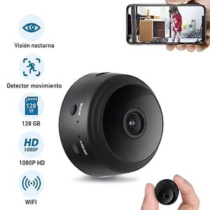 Mini cámara Genérico wifi, 1080P, infrarroja, recargable, negro