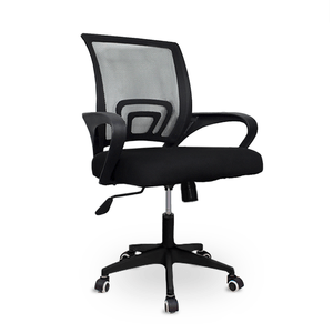 Silla de oficina Inius Aksel carga máx. 100 kg, soporte lumbar, 5 ruedas, negro
