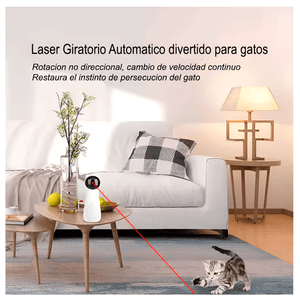 Juguete para Gatos Láser Automático Inteligente Blanco