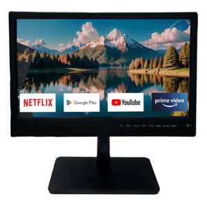 Televisor Yundel 15", Smart TV, LED, HD, conectividad, puerto Ethernet, YTV-15SDT