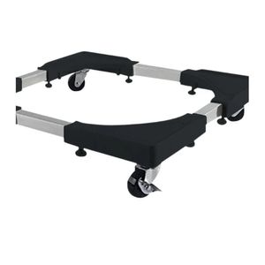 Base metal con rueda regulable D´kaza para lavadora refrigeradora negro
