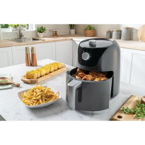 Freidora de aire manual Oster CKSTAF40MDF panel digital, 1500w, 4 litros, con revestimiento Diamond Force, gris
