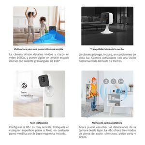 Cámara de seguridad Ezviz H1C, Full HD, blanco