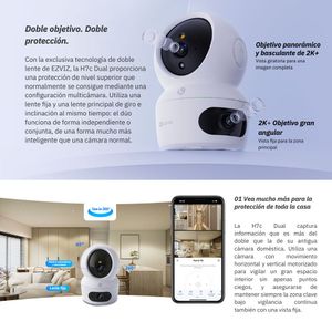 Cámara De Seguridad Ezviz H7C Dual + Micro SD 128gb - Blanco