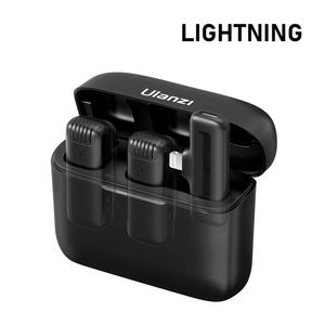 Micrófono inalámbrico Ulanzi J12, conector tipo Lightning, 2 micrófonos