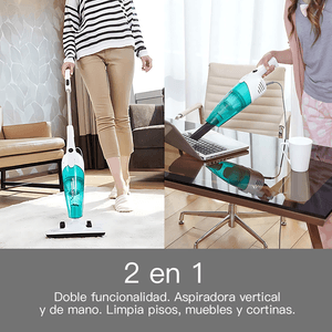 Aspiradora vertical Deerma DX118C 600W, succión 15000 kPa, filtro HEPA, blanco