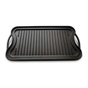 Plancha grill Record hierro fundido, 51x25cm, asas con diseño ergonómico, negro