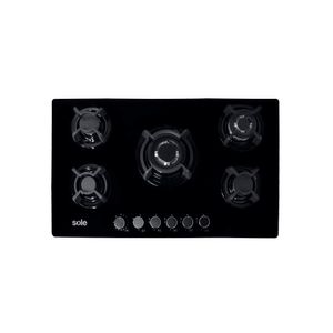 Encimera Sole 3120SOLCO059 86 cm, vidrio templado, encendido eléctrico, negro