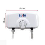 Rapiducha Sole Start 4200W UBP 3 temperaturas blanco lateral